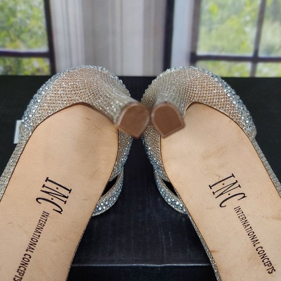 I.N.C. INTERNATIONAL CONCEPTS REESIE RHINESTONE BOW EVENING SANDALS (10) - Picture 12 of 15